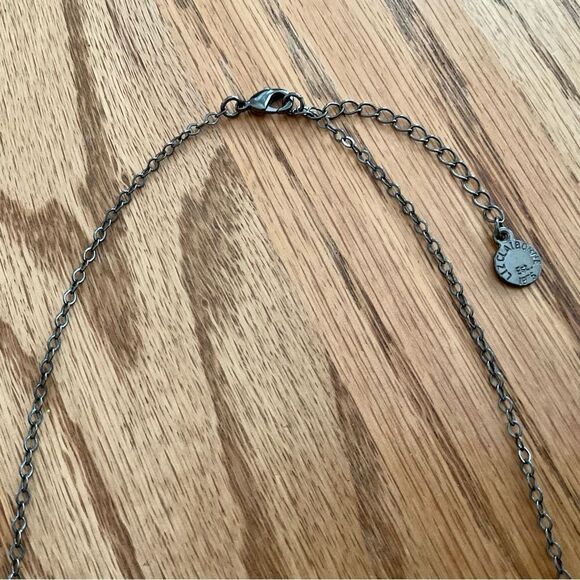 Liz Claiborne | Gunmetal and Marcasite Necklace | 17” Adjustable - Picture 3 of 3
